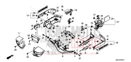 COUVERCLE DE MOTEUR GL1800DAL de 2020